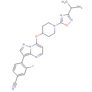 Benzonitrile,3-fluoro-4-[7-[[1-[3-(1-methylethyl)-1,2,4-oxadiazol-5-yl]-4-piperidinyl]oxy]pyrazolo[1,5-a]pyrimidin-3-yl]-