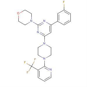Morpholine,4-[4-(3-fluorophenyl)-6-[4-[3-(trifluoromethyl)-2-pyridinyl]-1-piperazinyl]-2-pyrimidinyl]-