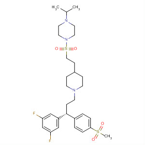 Piperazine,1-[[2-[1-[(3R)-3-(3,5-difluorophenyl)-3-[4-(methylsulfonyl)phenyl]propyl]-4-piperidinyl]ethyl]sulfonyl]-4-(1-methylethyl)-