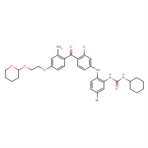 Urea,N-[5-bromo-2-[[3-chloro-4-[2-methyl-4-[2-[(tetrahydro-2H-pyran-2-yl)oxy]ethoxy]benzoyl]phenyl]amino]phenyl]-N'-cyclohexyl-
