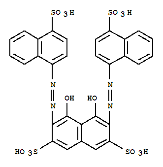 4,5-dioxo-3,6-bis[2-(4-sulfonaphthalen-1-yl)hydrazinylidene]-3,4,5,6-tetrahydronaphthalene-2,7-disulfonic acid