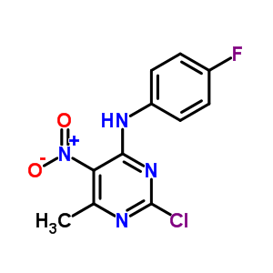 2-chloro-N-(4-fluorophenyl)-6-methyl-5-nitropyrimidin-4-amine