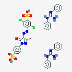 2,5-dichloro-4-[[4,5-dihydro-3-methyl-5-oxo-1-(4-sulphophenyl)-1H-pyrazol-4-yl]azo]benzenesulphonic acid, compound with N,N'-diphenylguanidine (1:2)