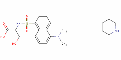 N-((5-(DIMETHYLAMINO)-NAPHTHALEN-1-YL)SULFONYL)-DL-SERINE WITH PIPERIDINE