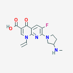 1-ethenyl-6-fluoro-7-(3-methylaminopyrrolidin-1-yl)-4-oxo-1,8-naphthyr idine-3-carboxylic acid