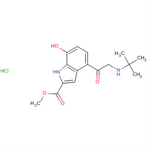 1H-Indole-2-carboxylic acid,4-[[(1,1-dimethylethyl)amino]acetyl]-7-hydroxy-, methyl ester,monohydrochloride