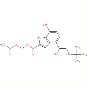 1H-Indole-2-carboxylic acid,4-[2-[(1,1-dimethylethyl)amino]-1-hydroxyethyl]-7-hydroxy-,(acetyloxy)methyl ester