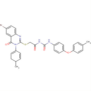 Acetamide,2-[[6-bromo-3,4-dihydro-3-(4-methylphenyl)-4-oxo-2-quinazolinyl]thio]-N-[[[4-(4-methylphenoxy)phenyl]amino]carbonyl]-