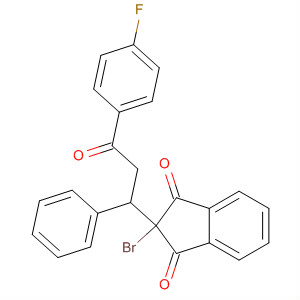 1H-Indene-1,3(2H)-dione,2-bromo-2-[3-(4-fluorophenyl)-3-oxo-1-phenylpropyl]-