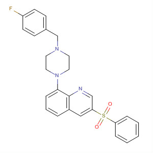 Quinoline, 8-[4-[(4-fluorophenyl)methyl]-1-piperazinyl]-3-(phenylsulfonyl)-