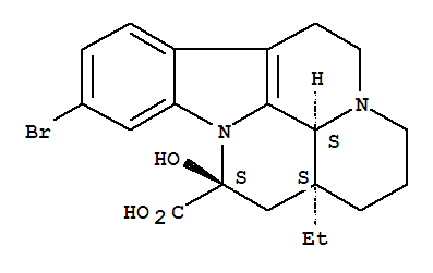 Eburnamenine-14-carboxylic acid, 11-bromo-14,15-dihydro-14-hydroxy-, (3alpha,14beta,16alpha)-