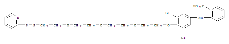 Benzoic  acid,  2-[[3,5-dichloro-4-[2-[2-[2-[2-(2-pyridinyldithio)ethoxy]ethoxy]ethoxy]ethoxy]phenyl]amino]-
