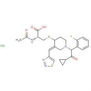L-Cysteine,N-acetyl-S-[(3E)-1-[2-cyclopropyl-1-(2-fluorophenyl)-2-oxoethyl]-3-(1,2,3-thiadiazol-4-ylmethylene)-4-piperidinyl]-, monohydrochloride