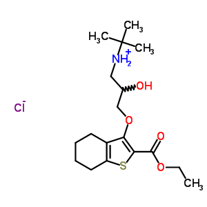 N-tert-butyl-3-{[2-(ethoxycarbonyl)-4,5,6,7-tetrahydro-1-benzothiophen-3-yl]oxy}-2-hydroxypropan-1-aminium chloride