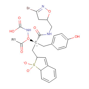 Carbamic acid,[(1S)-2-[[(3-bromo-4,5-dihydro-5-isoxazolyl)methyl]amino]-1-[(4-hydroxyphenyl)methyl]-2-oxoethyl]-, (1,1-dioxidobenzo[b]thien-2-yl)methyl ester