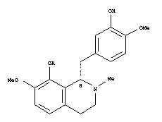 8-Isoquinolinol,1,2,3,4-tetrahydro-1-[(3-hydroxy-4-methoxyphenyl)methyl]-7-methoxy-2-methyl-,(S)-