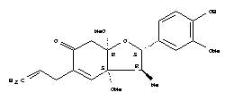 6(2H)-Benzofuranone,3,3a,7,7a-tetrahydro-2-(4-hydroxy-3-methoxyphenyl)-3a,7a-dimethoxy-3-methyl-5-(2-propen-1-yl)-,(2S,3R,3aS,7aR)-