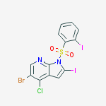 1H-Pyrrolo[2,3-b]pyridine, 5-bromo-4-chloro-2-iodo-1-[(2-iodophenyl)sulfonyl]-