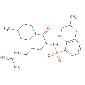 Piperidine,1-[5-[(aminoiminomethyl)amino]-1-oxo-2-[[(1,2,3,4-tetrahydro-3-methyl-8-quinolinyl)sulfonyl]amino]pentyl]-4-methyl-