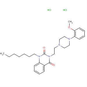2,4(1H,3H)-Quinazolinedione,1-heptyl-3-[2-[4-(2-methoxyphenyl)-1-piperazinyl]ethyl]-, dihydrochloride
