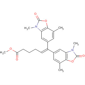 5-Hexenoic acid,6,6-bis(2,3-dihydro-3,7-dimethyl-2-oxo-5-benzoxazolyl)-, methyl ester