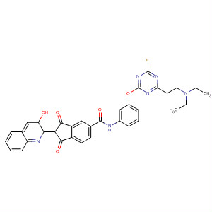 1H-Indene-5-carboxamide,N-[3-[[4-[2-(diethylamino)ethyl]-6-fluoro-1,3,5-triazin-2-yl]oxy]phenyl]-2,3-dihydro-2-(3-hydroxy-2-quinolinyl)-1,3-dioxo-