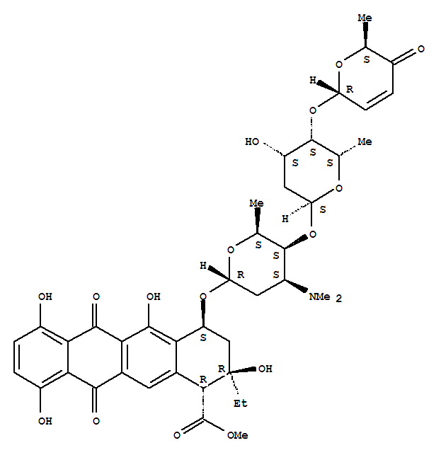 methyl (1R,2R,4S)-4-[(2S,4S,5S,6S)-4-dimethylamino-5-[(2S,4S,5R,6S)-4-hydroxy-6-methyl-5-[[(2S,6S)-6-methyl-5-oxo-2H-pyran-2-yl]oxy]oxan-2-yl]oxy-6-methyl-oxan-2-yl]oxy-2-ethyl-2,5,7,10-tetrahydroxy-6,11-dioxo-3,4-dihydro-1H-tetracene-1-carboxylate