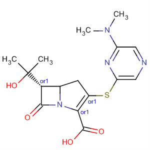 1-Azabicyclo[3.2.0]hept-2-ene-2-carboxylic acid,3-[[6-(dimethylamino)pyrazinyl]thio]-6-(1-hydroxy-1-methylethyl)-7-oxo-,trans-