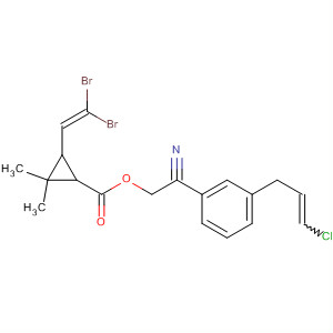 Cyclopropanecarboxylic acid, 3-(2,2-dibromoethenyl)-2,2-dimethyl-,[3-(3-chloro-2-propenyl)phenyl]cyanomethyl ester