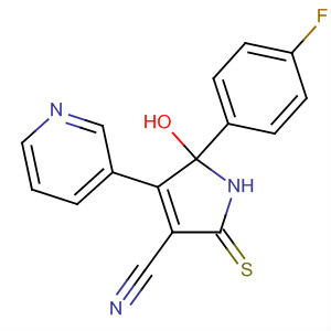1H-Pyrrole-3-carbonitrile,5-(4-fluorophenyl)-2,5-dihydro-5-hydroxy-4-(3-pyridinyl)-2-thioxo-