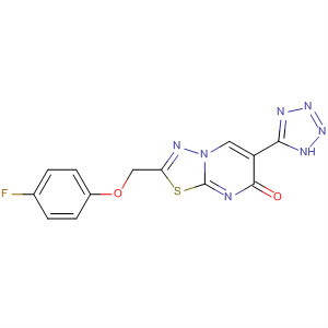 5H-1,3,4-Thiadiazolo[3,2-a]pyrimidin-5-one,2-[(4-fluorophenoxy)methyl]-6-(1H-tetrazol-5-yl)-