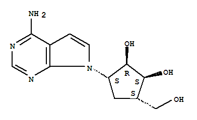 3-(4-Amino-1H-pyrrolo(2,3-d)pyrimidin-1-yl)-5-(hydroxymethyl)-1,2-cycl opentanediol