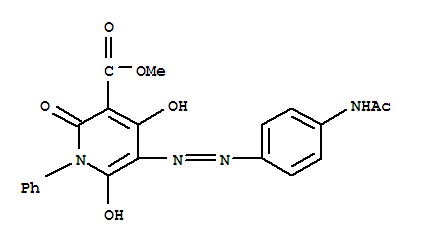 3-PYRIDINECARBOXYLIC ACID,5-[[4-(ACETYLAMINO)PHENYL]AZO]-1,2-DIHYDRO-4,6-DIHYDROXY-2-OXO-1-PHENYL-,METHYL ESTER