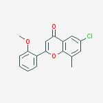 4H-1-Benzopyran-4-one, 6-chloro-2-(2-methoxyphenyl)-8-methyl-