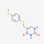 2,4(1H,3H)-Pyrimidinedione, 5-[[[4-(methylthio)phenyl]thio]methyl]-