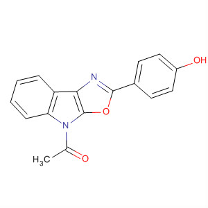 4H-Oxazolo[5,4-b]indole, 4-acetyl-2-(4-hydroxyphenyl)-