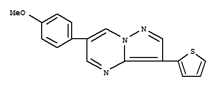 6-(4-METHOXY-PHENYL)-3-THIOPHEN-2-YL-PYRAZOLO[1,5-A]PYRIMIDINE