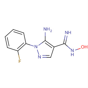 1H-Pyrazole-4-carboximidamide,5-amino-1-(2-fluorophenyl)-N-hydroxy-