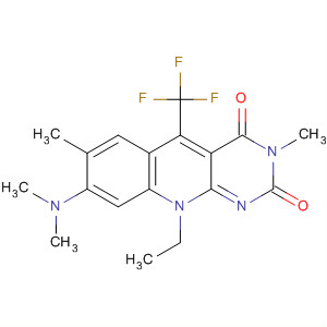 Pyrimido[4,5-b]quinoline-2,4(3H,10H)-dione,8-(dimethylamino)-10-ethyl-3,7-dimethyl-5-(trifluoromethyl)-