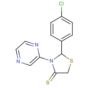 4-Thiazolidinethione, 2-(4-chlorophenyl)-3-pyrazinyl-