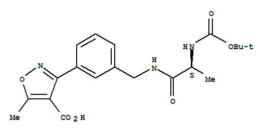 4-Isoxazolecarboxylic  acid,  3-[3-[[[(2S)-2-[[(1,1-dimethylethoxy)carbonyl]amino]-1-oxopropyl]amino]methyl]phenyl]-5-methyl-