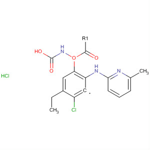 Carbamic acid, [4-chloro-2-[(6-methyl-2-pyridinyl)amino]phenyl]-, ethylester, monohydrochloride