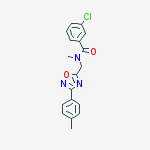 3-Chloro-N-methyl-N-((3-(p-tolyl)-1,2,4-oxadiazol-5-yl)methyl)benzamide