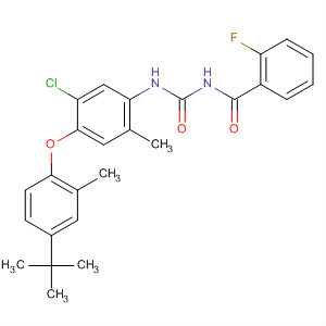 Benzamide,N-[[[5-chloro-4-[4-(1,1-dimethylethyl)-2-methylphenoxy]-2-methylphenyl]amino]carbonyl]-2-fluoro-