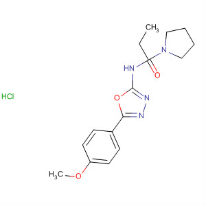 1-Pyrrolidinepropanamide,N-[5-(4-methoxyphenyl)-1,3,4-oxadiazol-2-yl]-, monohydrochloride