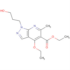 1H-Pyrazolo[3,4-b]pyridine-5-carboxylic acid,4-ethoxy-1-(3-hydroxypropyl)-6-methyl-, ethyl ester