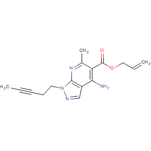 1H-Pyrazolo[3,4-b]pyridine-5-carboxylic acid,4-amino-6-methyl-1-(3-pentynyl)-, 2-propenyl ester