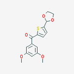2-(3,5-DIMETHOXYBENZOYL)-5-(1,3-DIOXOLAN-2-YL)THIOPHENE