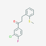 3-CHLORO-4-FLUORO-3-(2-THIOMETHYLPHENYL)PROPIOPHENONE