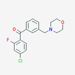 4-CHLORO-2-FLUORO-3-MORPHOLINOMETHYL BENZOPHENONE